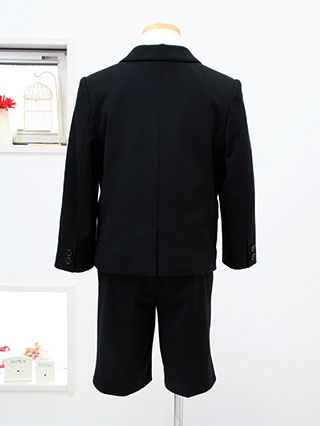 バーバリー　黒スーツ(ノバストライプネクタイ)　110/130(サイズ:110)