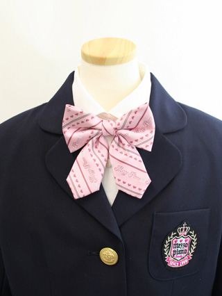 メゾピアノ 紺ブレザーにチェックスカートのスーツ 160