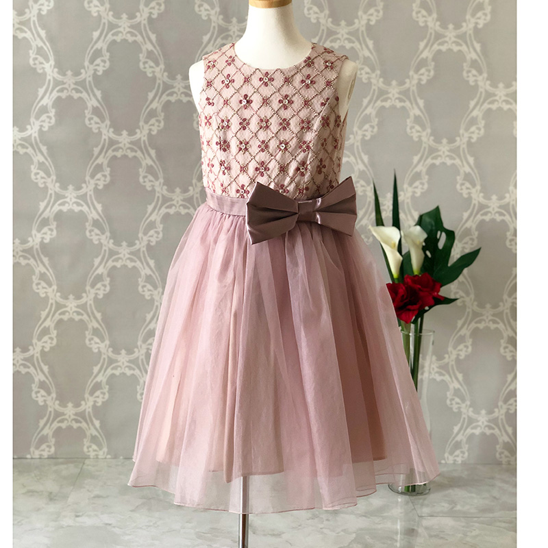 トッカ 17SS MINUET ドレス ワンピース ひざ丈 半袖 0 S ピンク